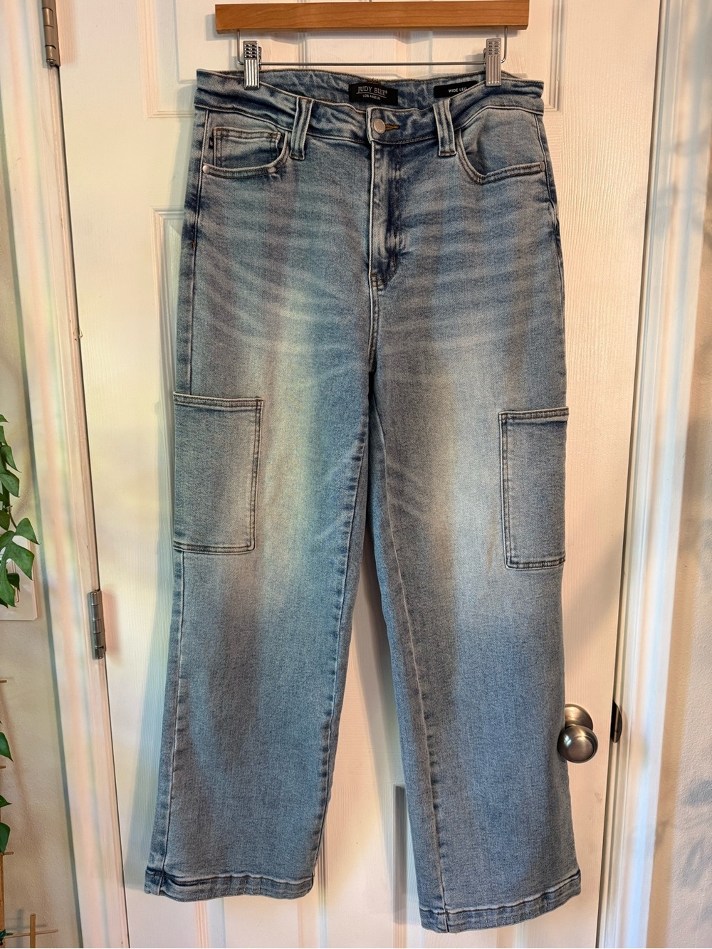 Judy Blue High-Rise Wide Leg Womens Jeans in Light Blue